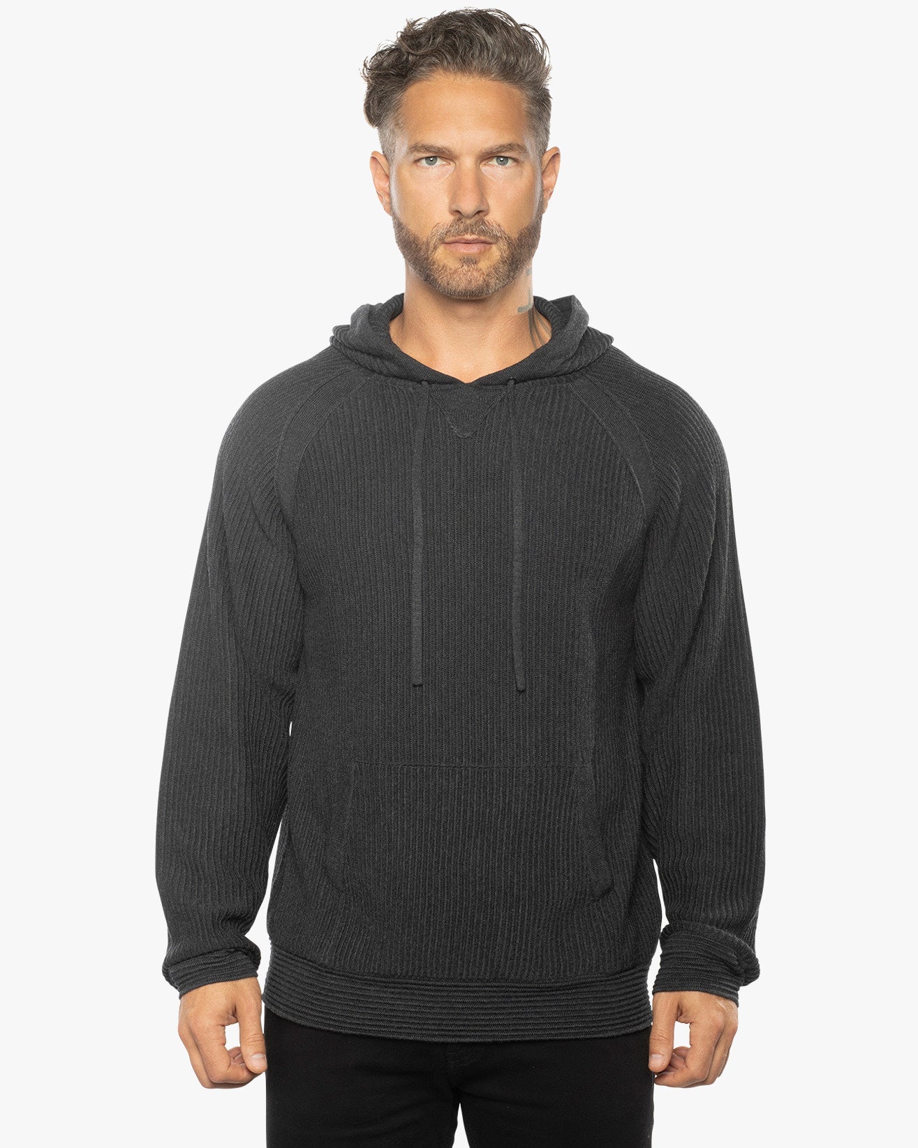 Dune Ottoman Knit Luxury Hoodie w/Silk & Wool