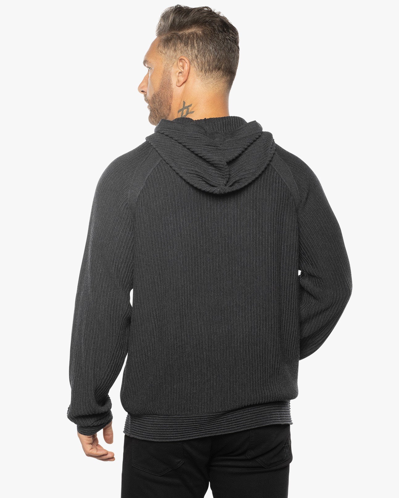 Dune Ottoman Knit Luxury Hoodie w/Silk & Wool