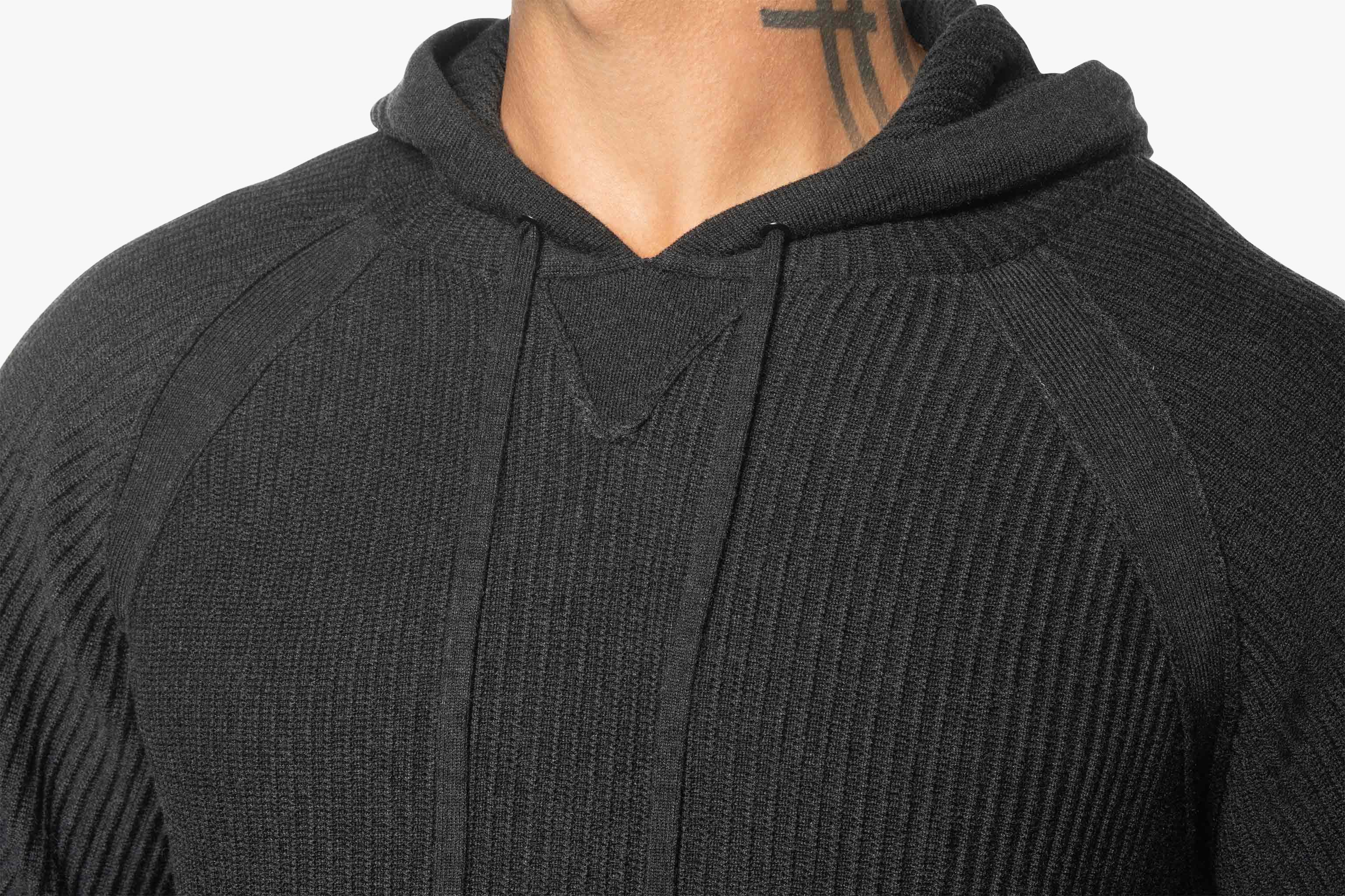 Dune Ottoman Knit Luxury Hoodie w/Silk & Wool