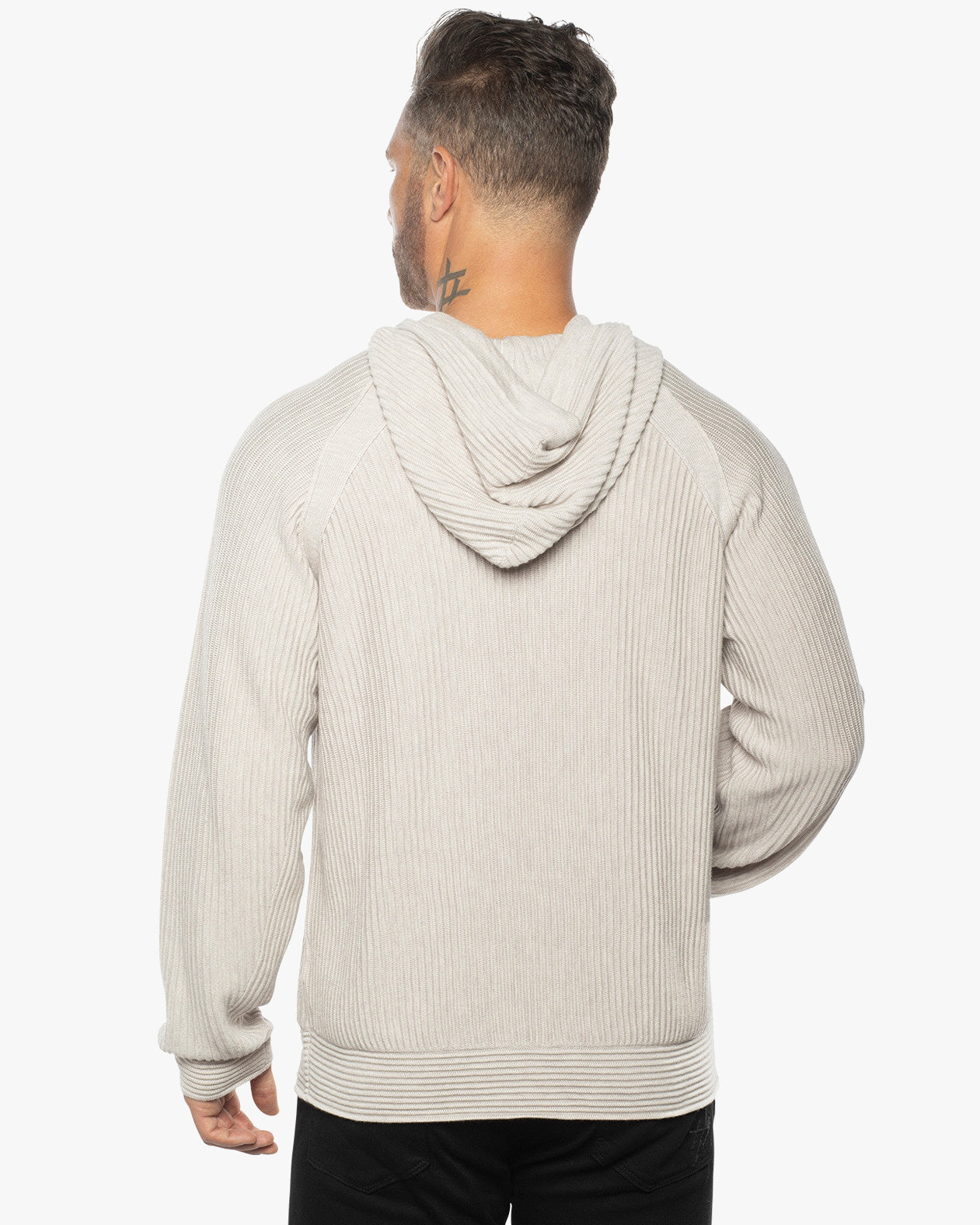 Dune Ottoman Knit Luxury Hoodie w/Silk & Wool