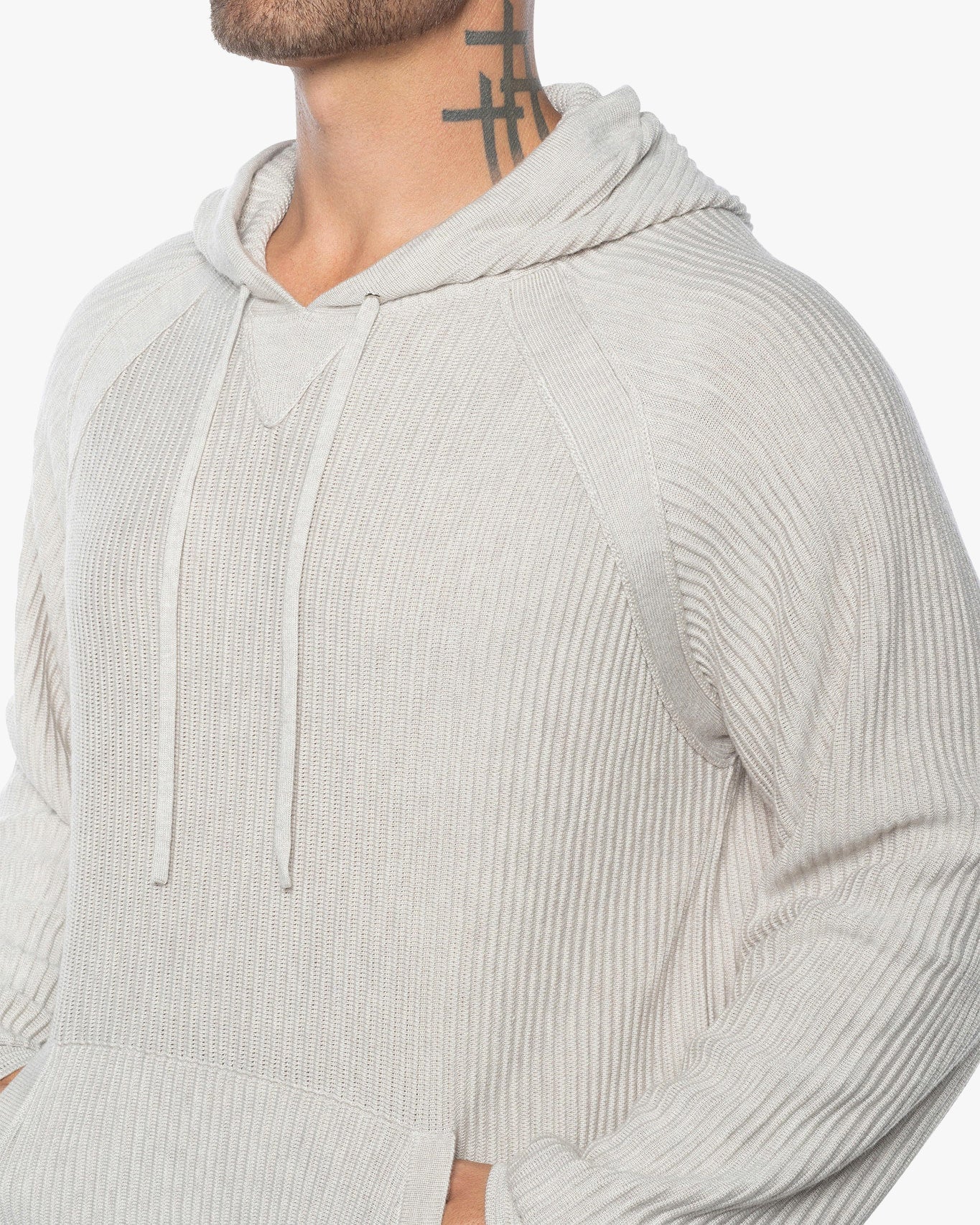 Dune Ottoman Knit Luxury Hoodie w/Silk & Wool