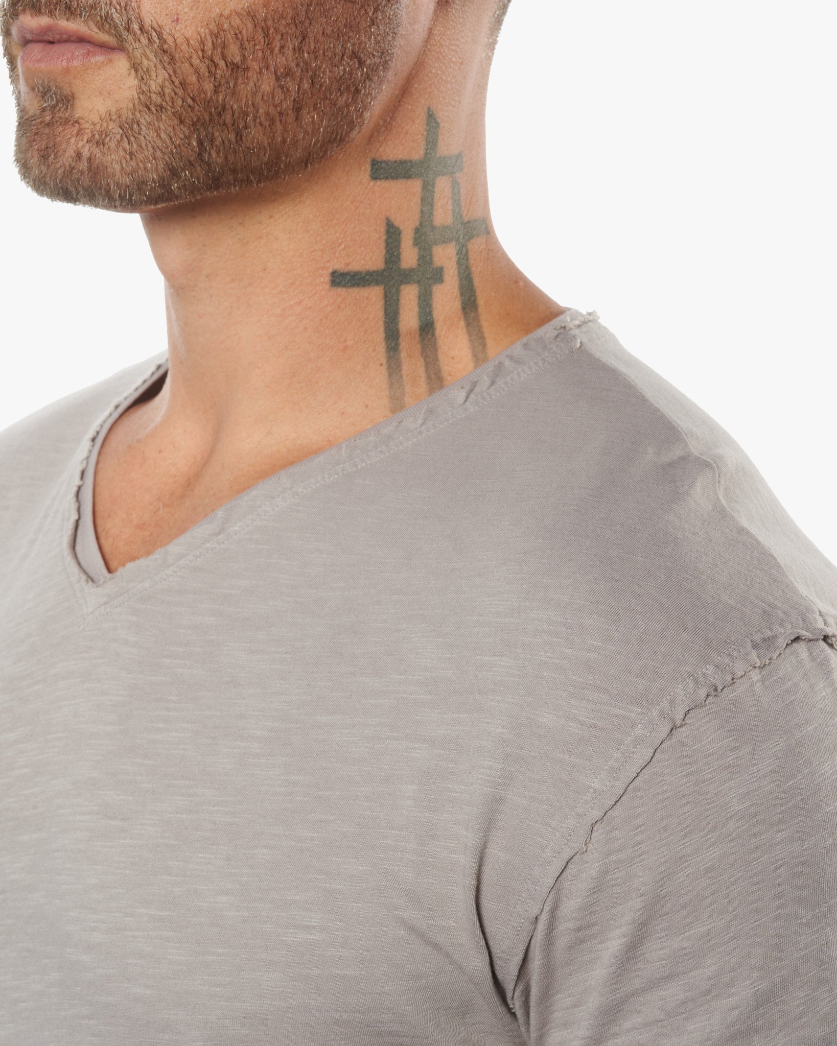 The Isla Men's V Neck Slim Slub Tee | Weston Jon Bouchér