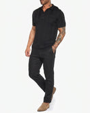 Havana Comfort Linen Slim Fit Pants - Black - WESTON JON BOUCHÉR