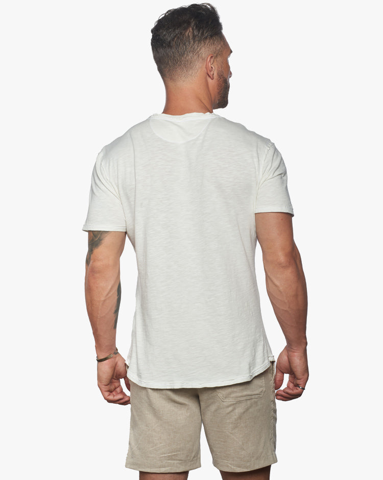 Isla V Neck Slub SLIM Fit Supima Tee [Made in USA]