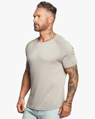 SS Lightweight Slim Fit Sweater - Bone - WESTON JON BOUCHÉR