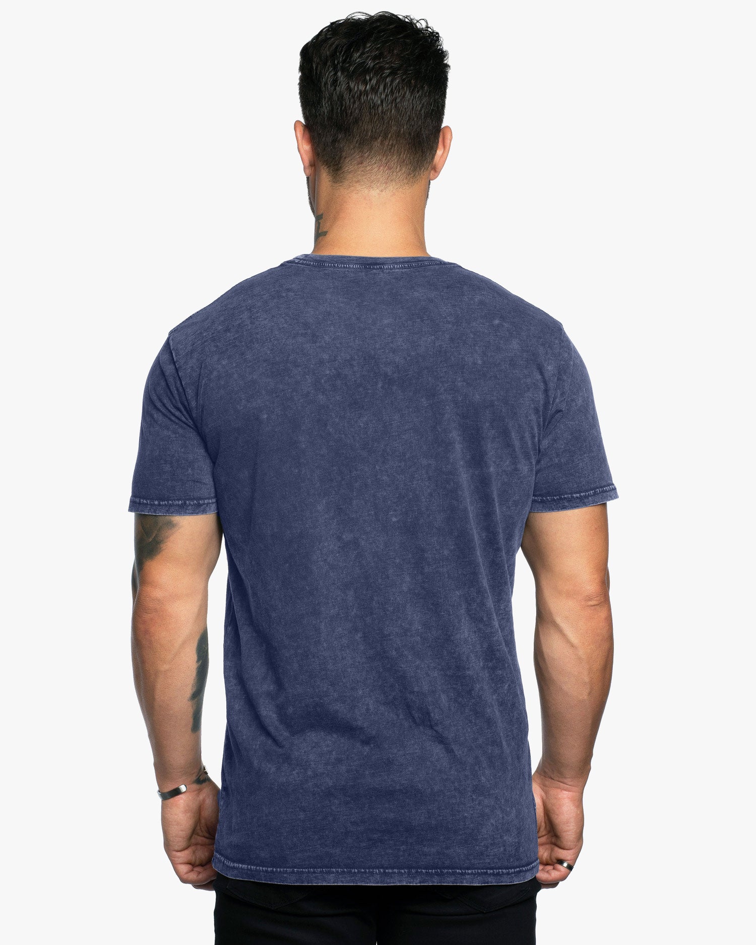 Stone Wash Relaxed Fit Crew Neck Tee