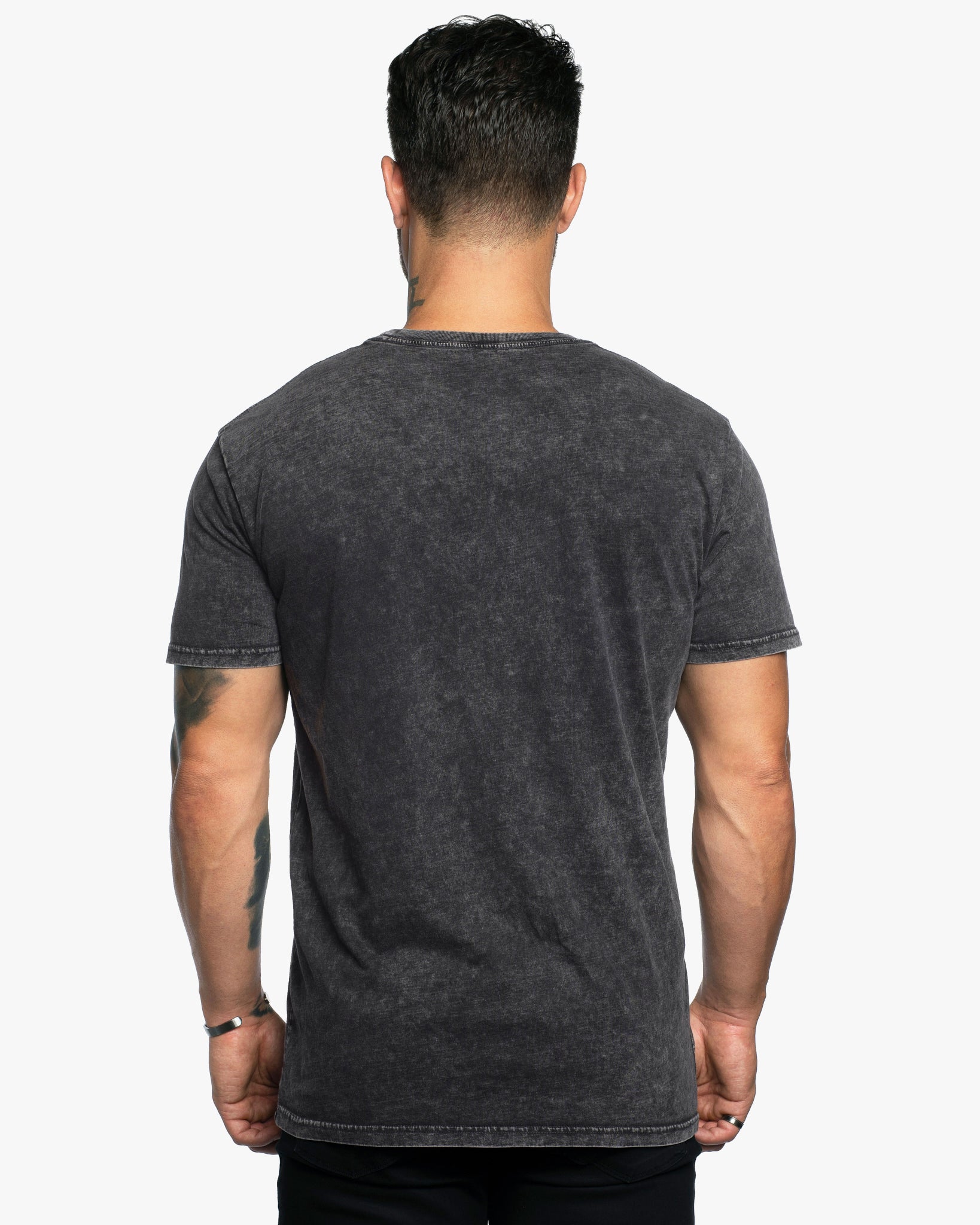 Stone Wash Relaxed Fit Crew Neck Tee