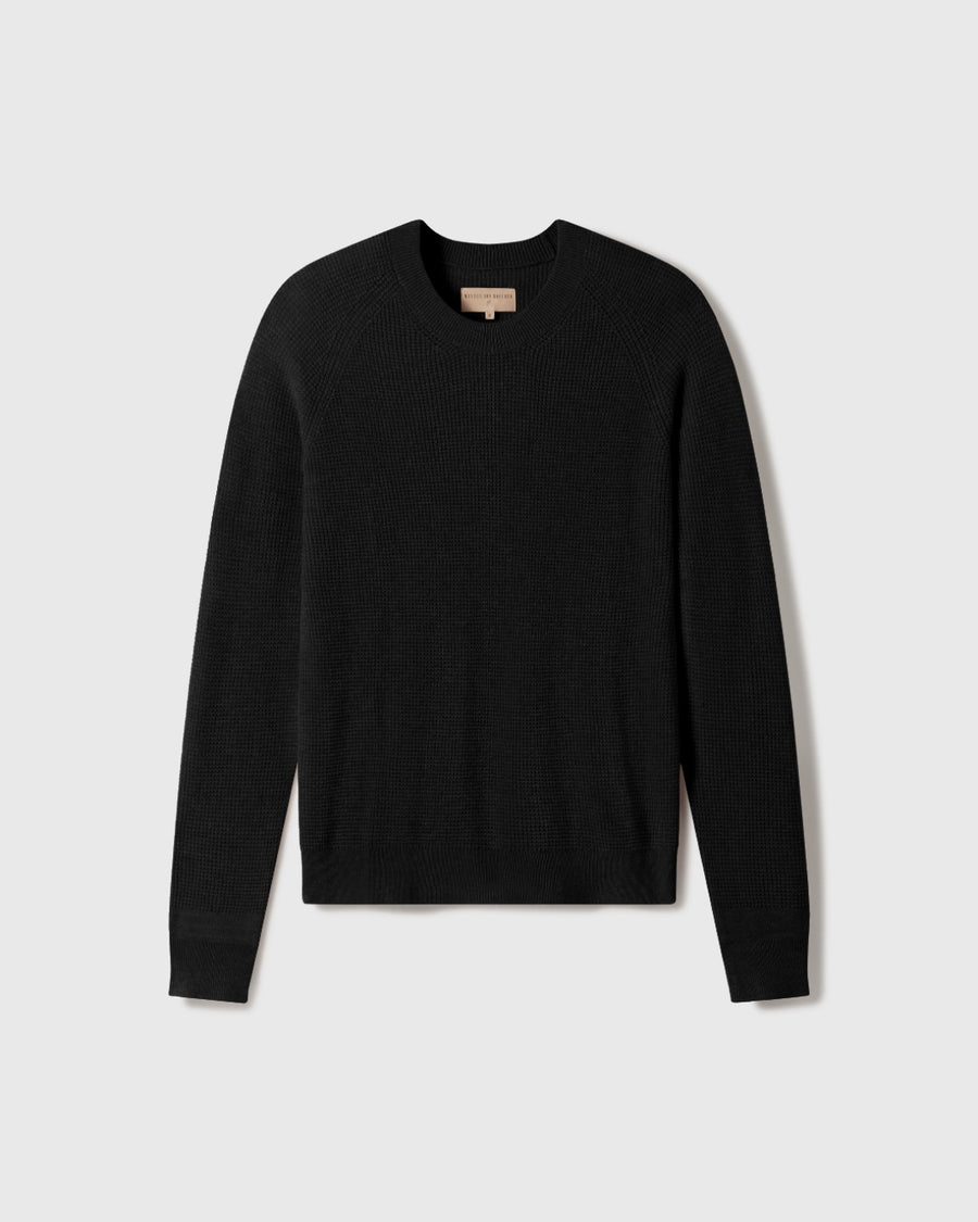 Valen Waffle Knit Cashmere & Wool Fitted Sweater [Lightweight]