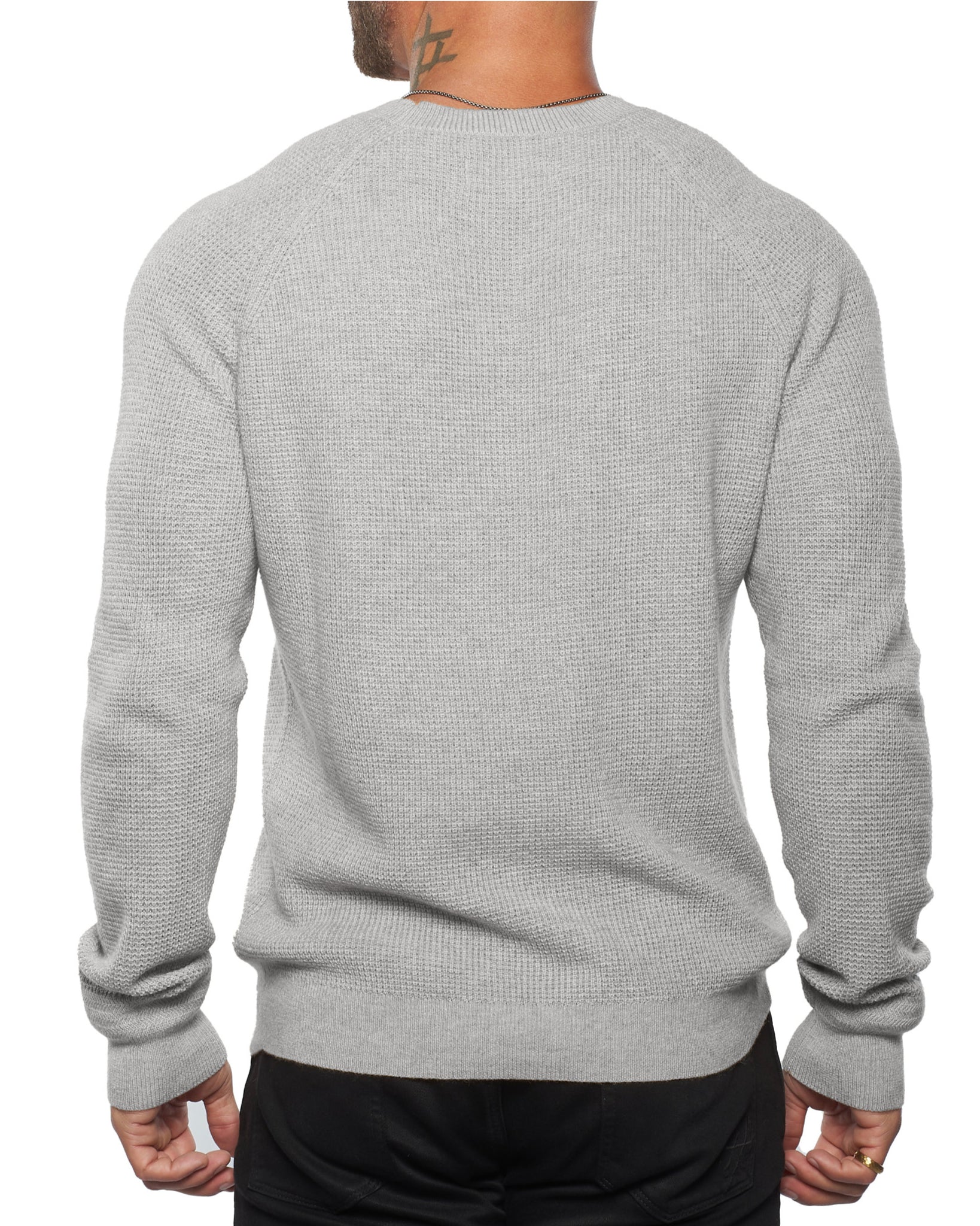 The Valen Waffle Knit Cashmere & Wool Fitted Sweater [Lightweight] - WESTON JON BOUCHÉR