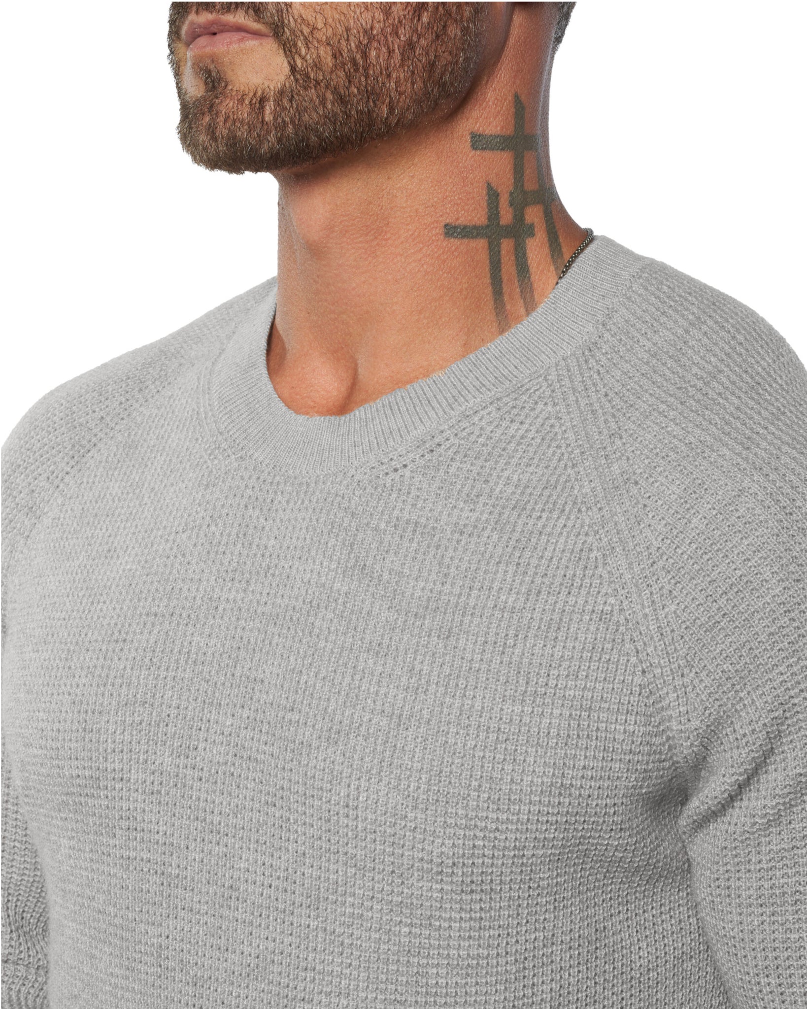 The Valen Waffle Knit Cashmere & Wool Fitted Sweater [Lightweight] - WESTON JON BOUCHÉR