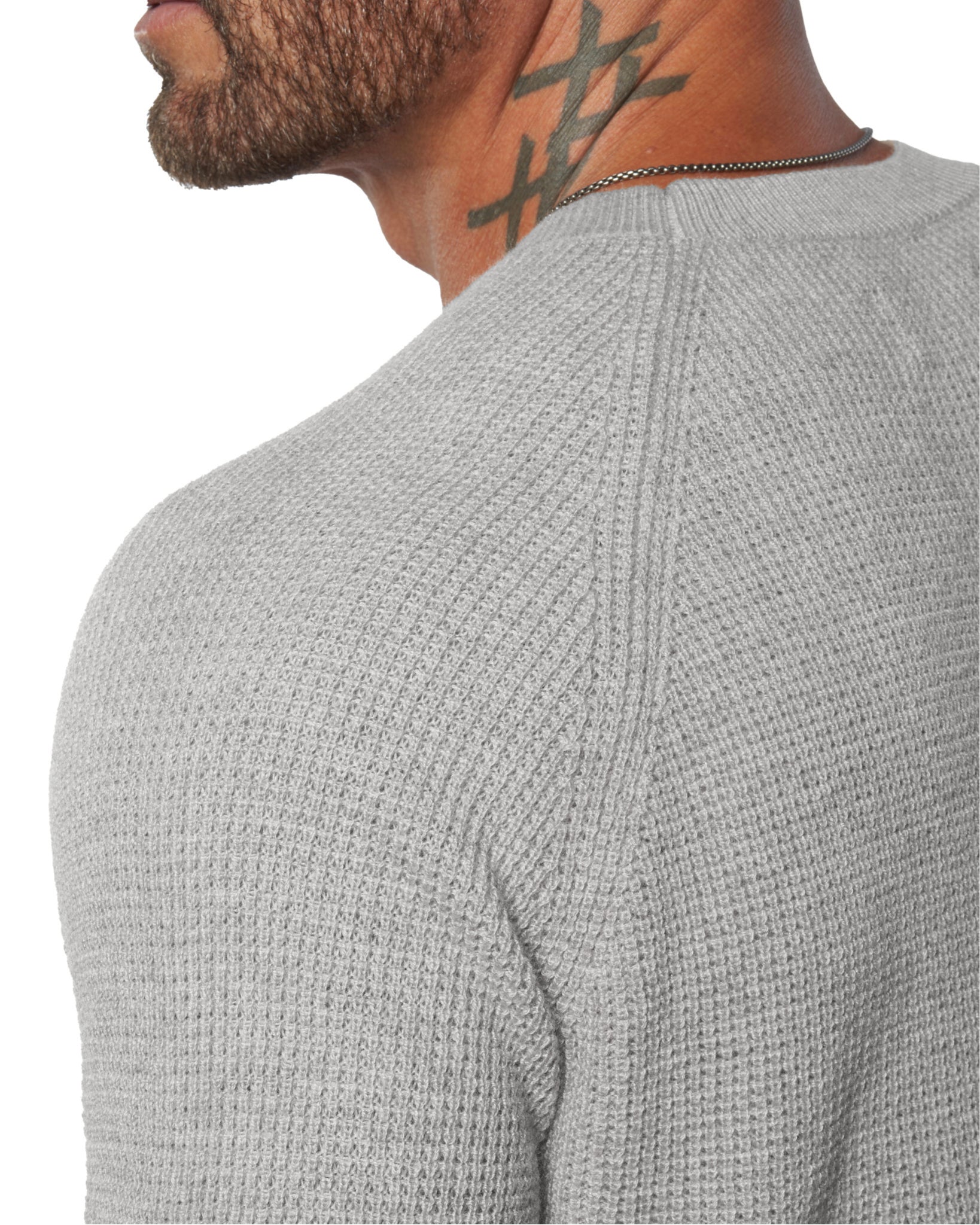 The Valen Waffle Knit Cashmere & Wool Fitted Sweater [Lightweight] - WESTON JON BOUCHÉR