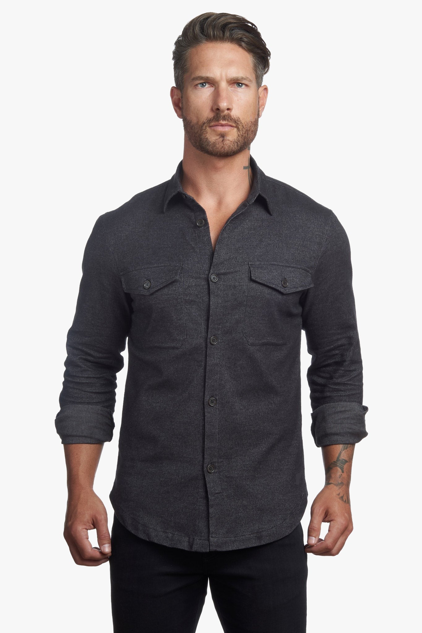 Untucked Tailored SLIM Fit Button-Up Shirt