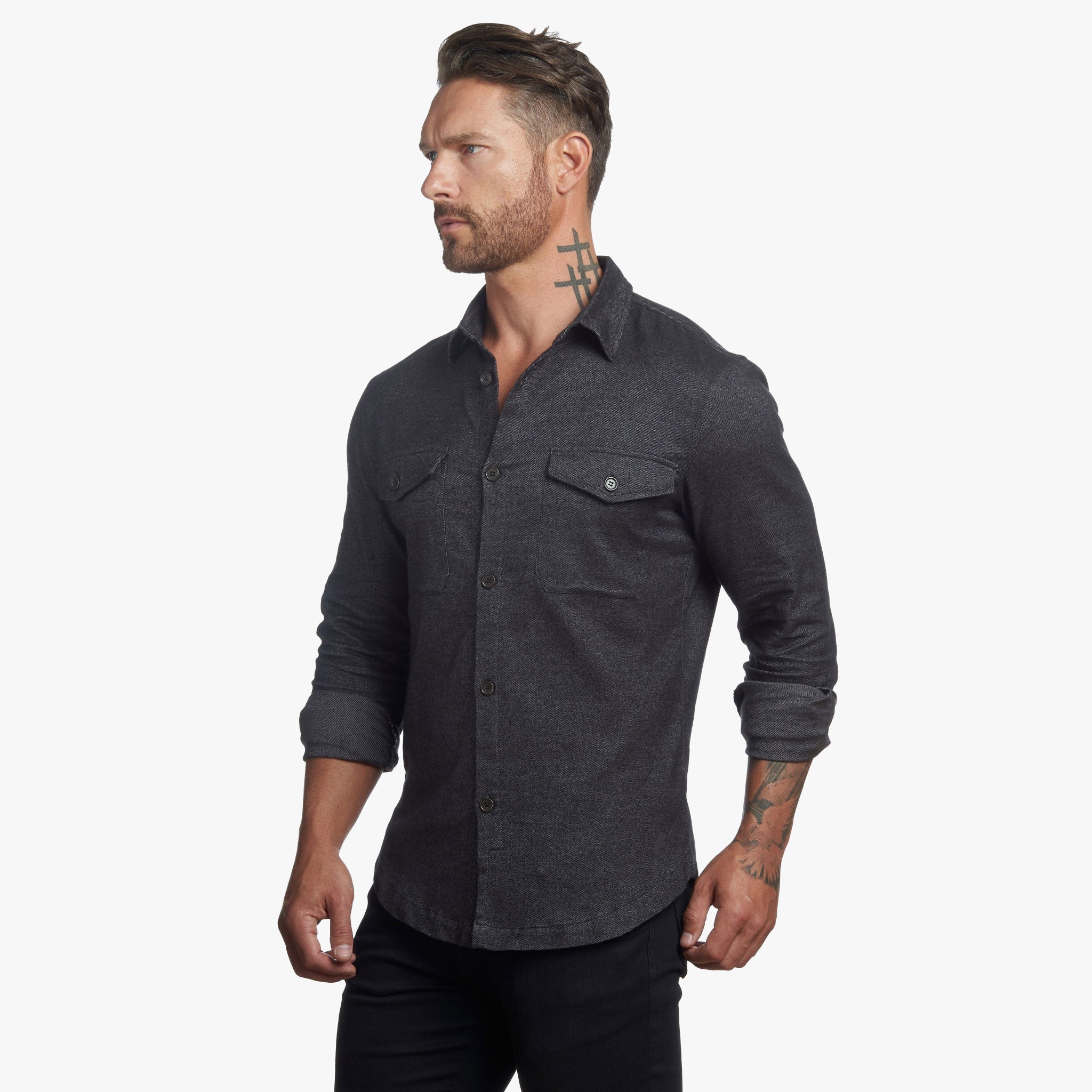 Untucked Tailored SLIM Fit Button-Up Shirt