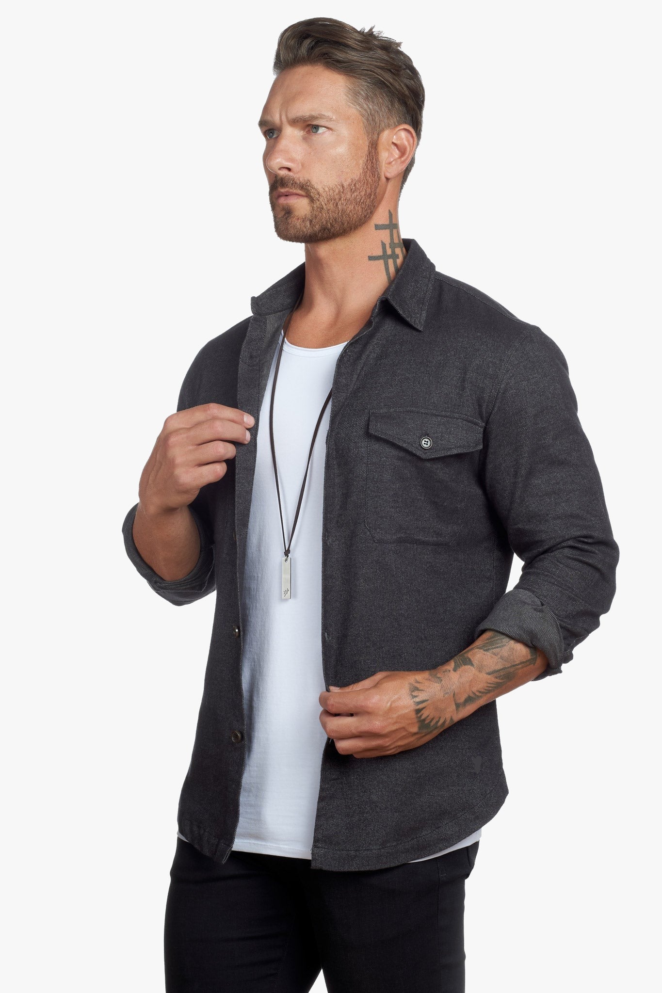 Untucked Tailored SLIM Fit Button-Up Shirt