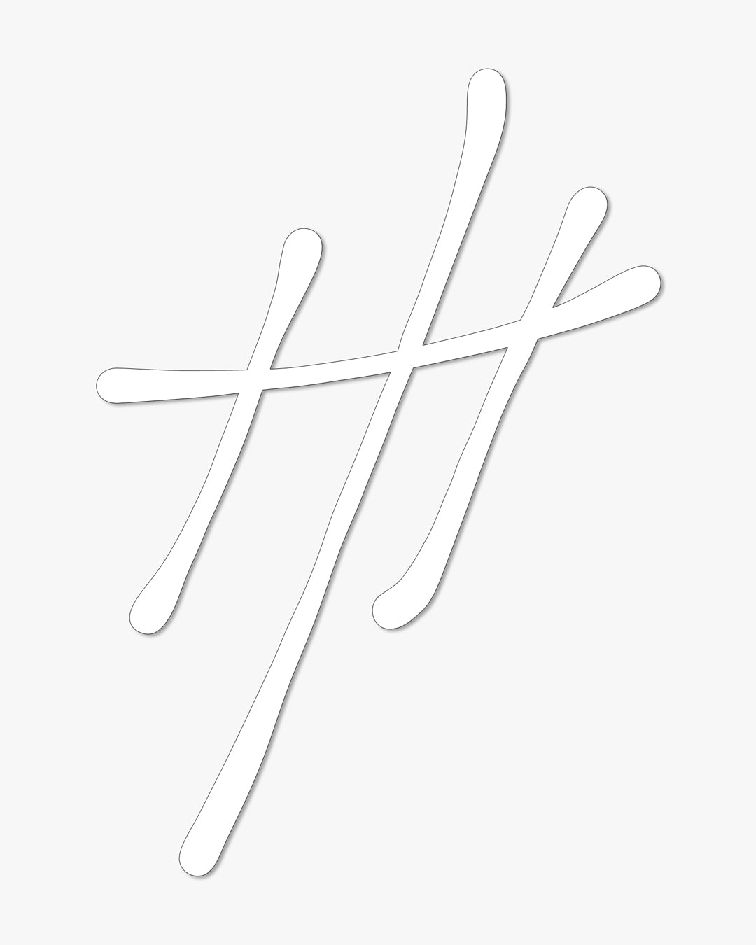 3 Crosses Premium Vinyl Transfer Indoor/Outdoor Sticker