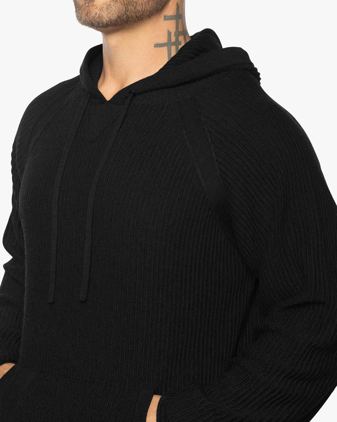 Dune Ottoman Knit Luxury Hoodie w/Silk & Wool