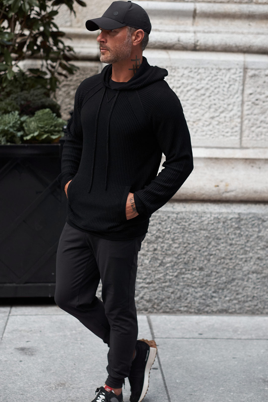 Dune Ottoman Knit Luxury Hoodie w/Silk & Wool