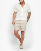 Panama Comfort Linen Shorts - Sand Pebble - WESTON JON BOUCHÉR