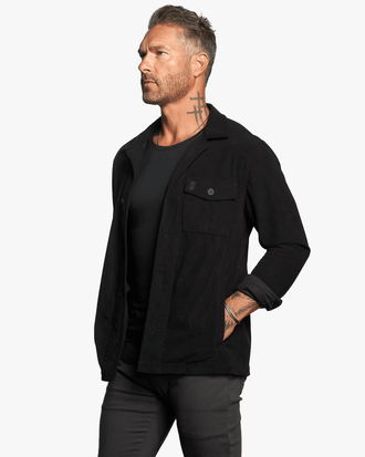 Stellan Corduroy Slim Fit Overshirt - Black - WESTON JON BOUCHÉR