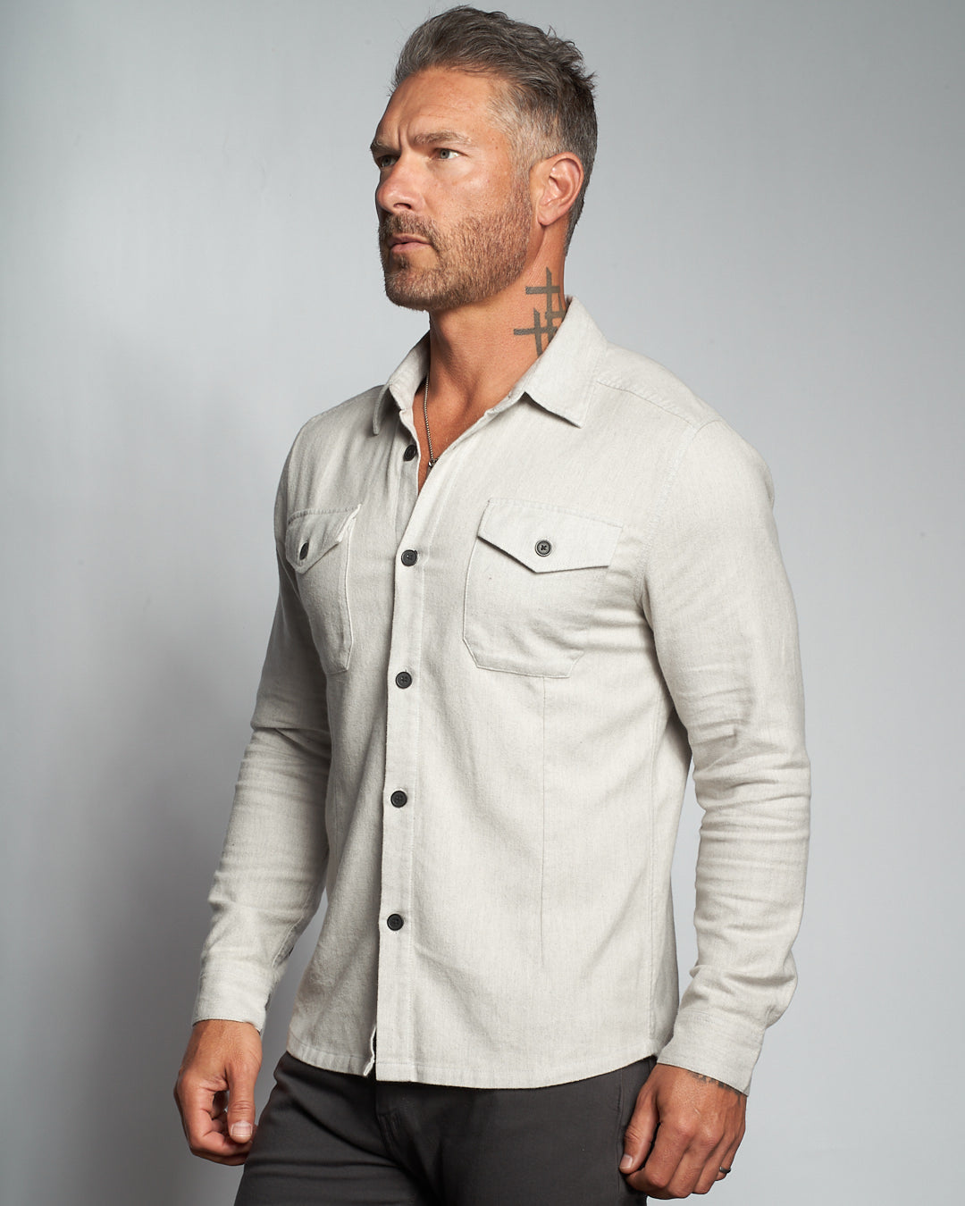 Grey slim fashion fit shirt