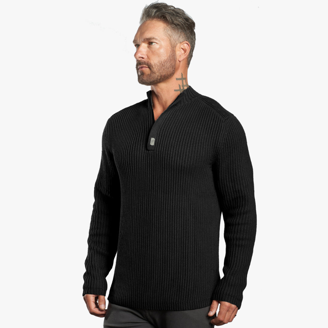 Sentry Half Zip Cashmere Wool Slim Fit Sweater [Heavyweight] PRE-ORDER