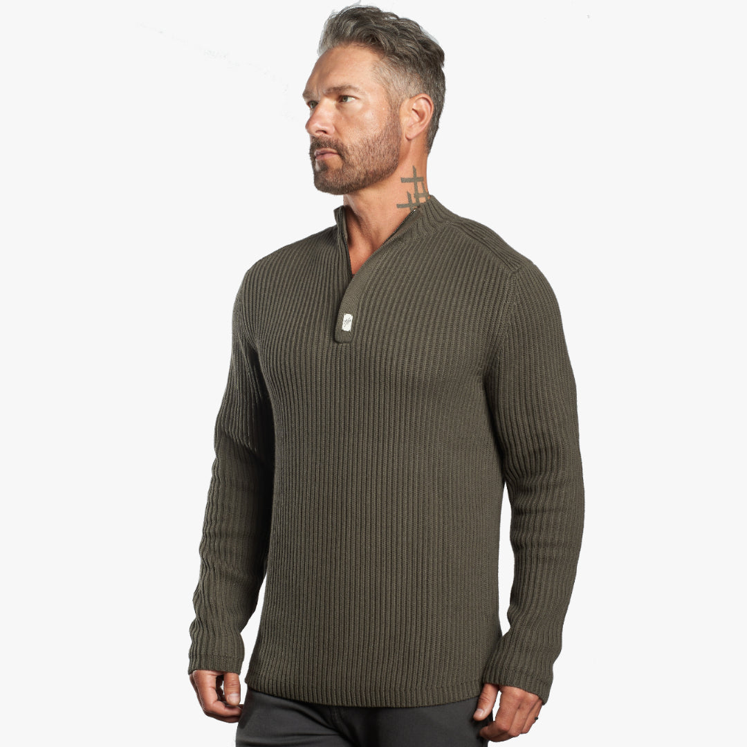 Sentry Half Zip Cashmere Wool Slim Fit Sweater [Heavyweight]