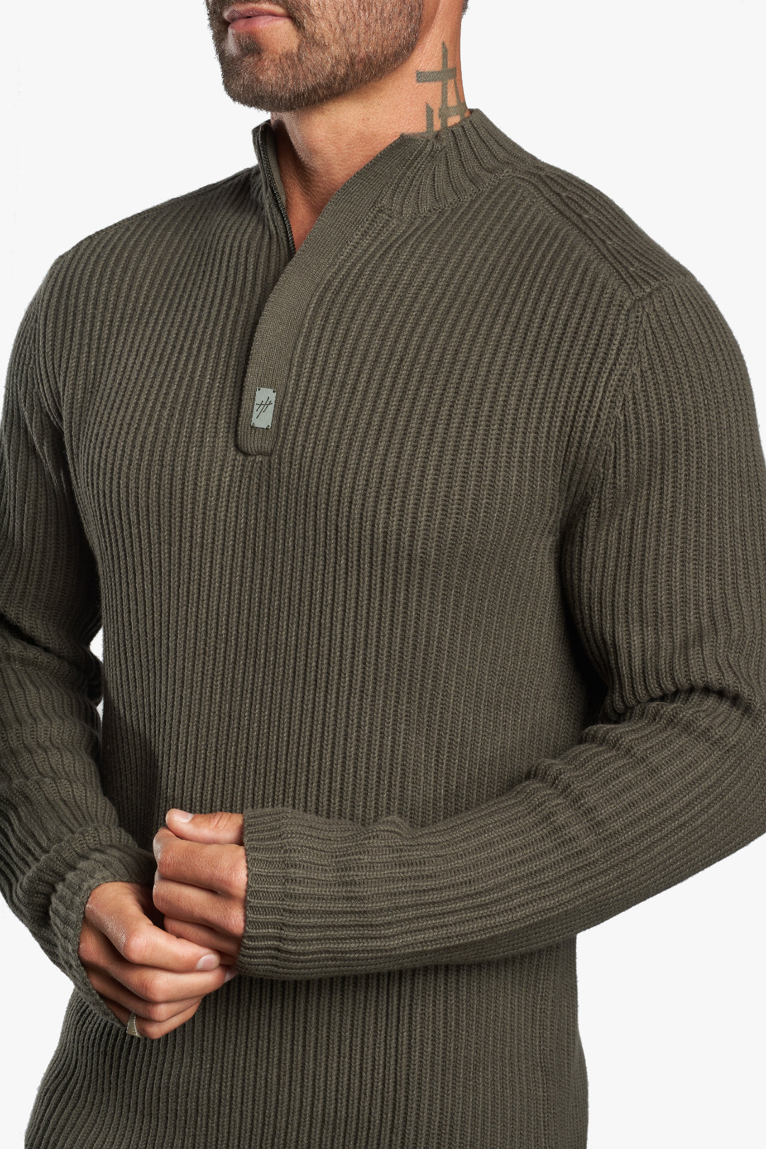 Sentry Half Zip Cashmere Wool Slim Fit Sweater [Heavyweight]