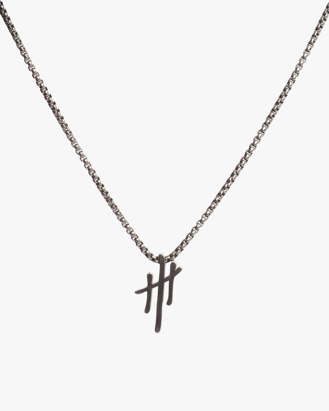 Tristan Pendant Titanium Box Chain Necklace