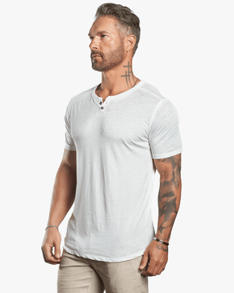 SS Burnout Lightweight SLIM fit Henley - WESTON JON BOUCHÉR