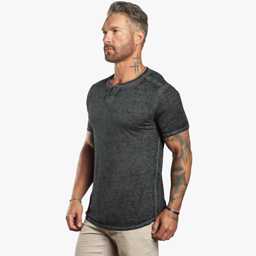 SS Burnout Lightweight SLIM fit Henley