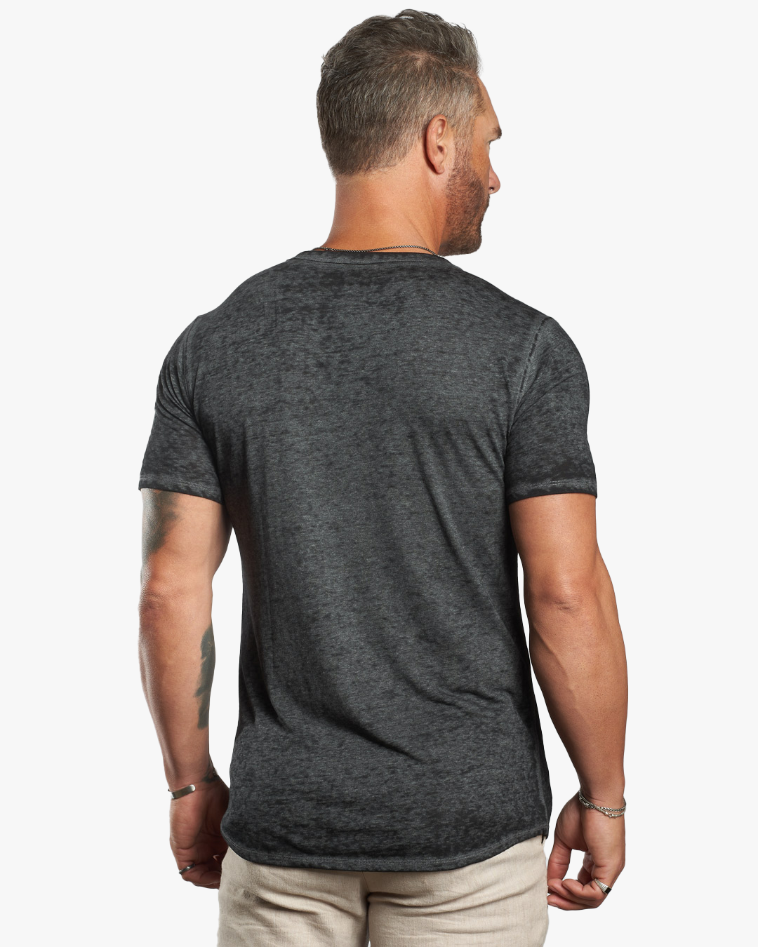 SS Burnout Lightweight SLIM fit Henley : PRE-ORDER