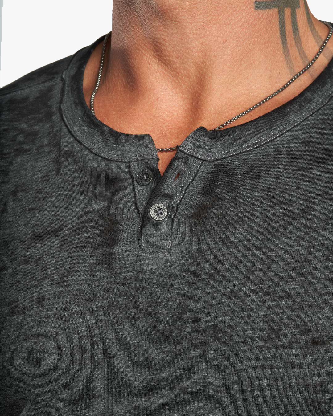 SS Burnout Lightweight SLIM fit Henley : PRE-ORDER