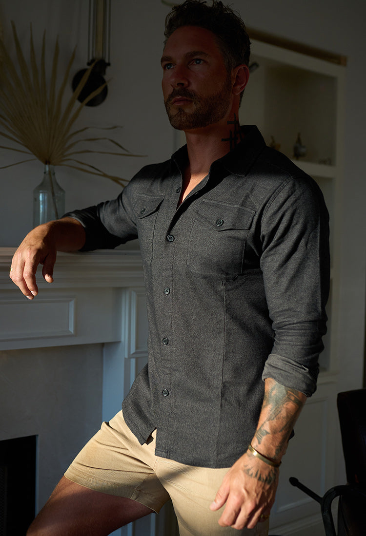 Button hot sale shirts untucked