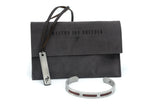 Reversible Stainless Steel Pendant Leather Necklace