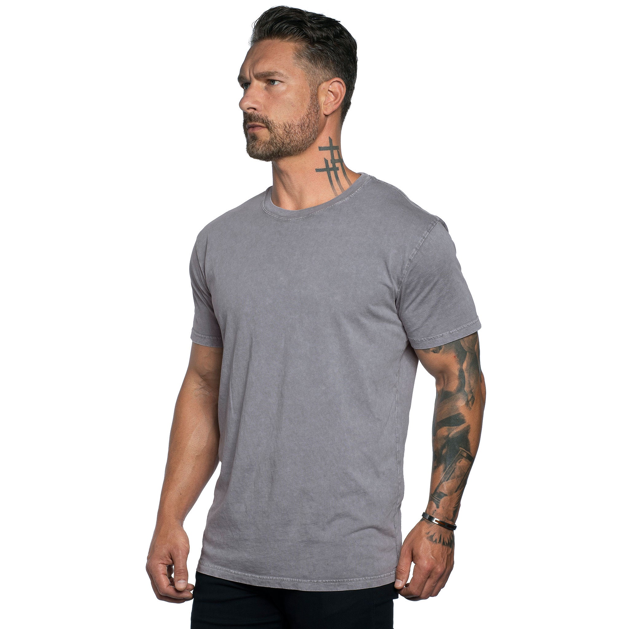 Wide neck crew outlet tee